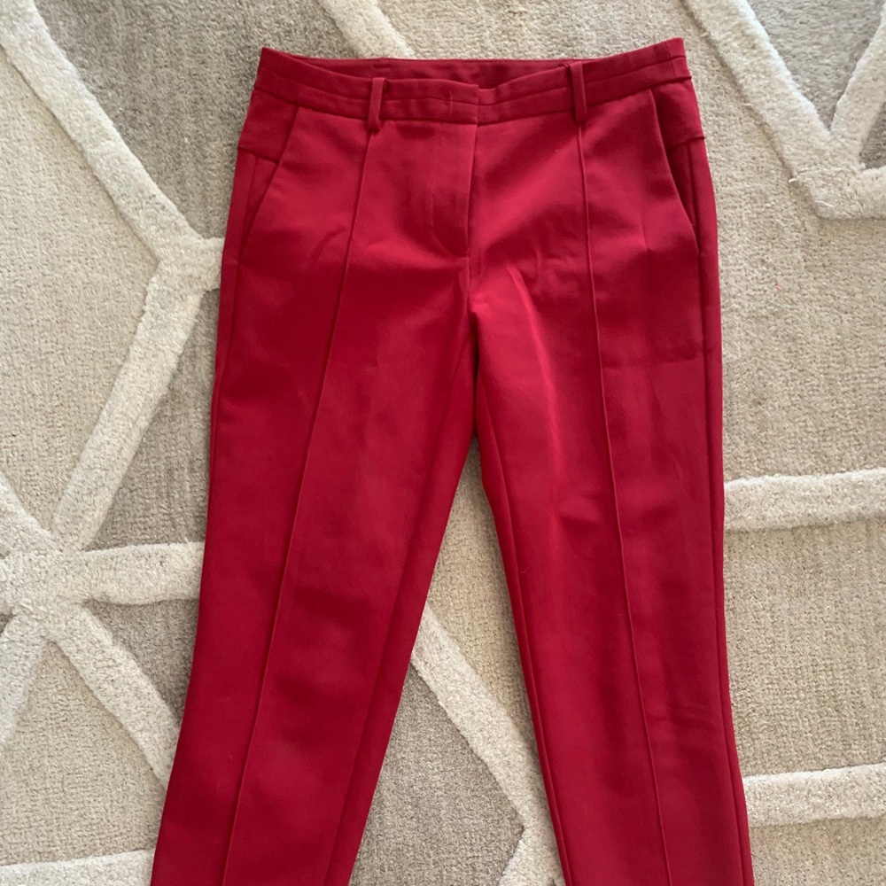 Calvin Klein Red structured Tailored pants size 36
